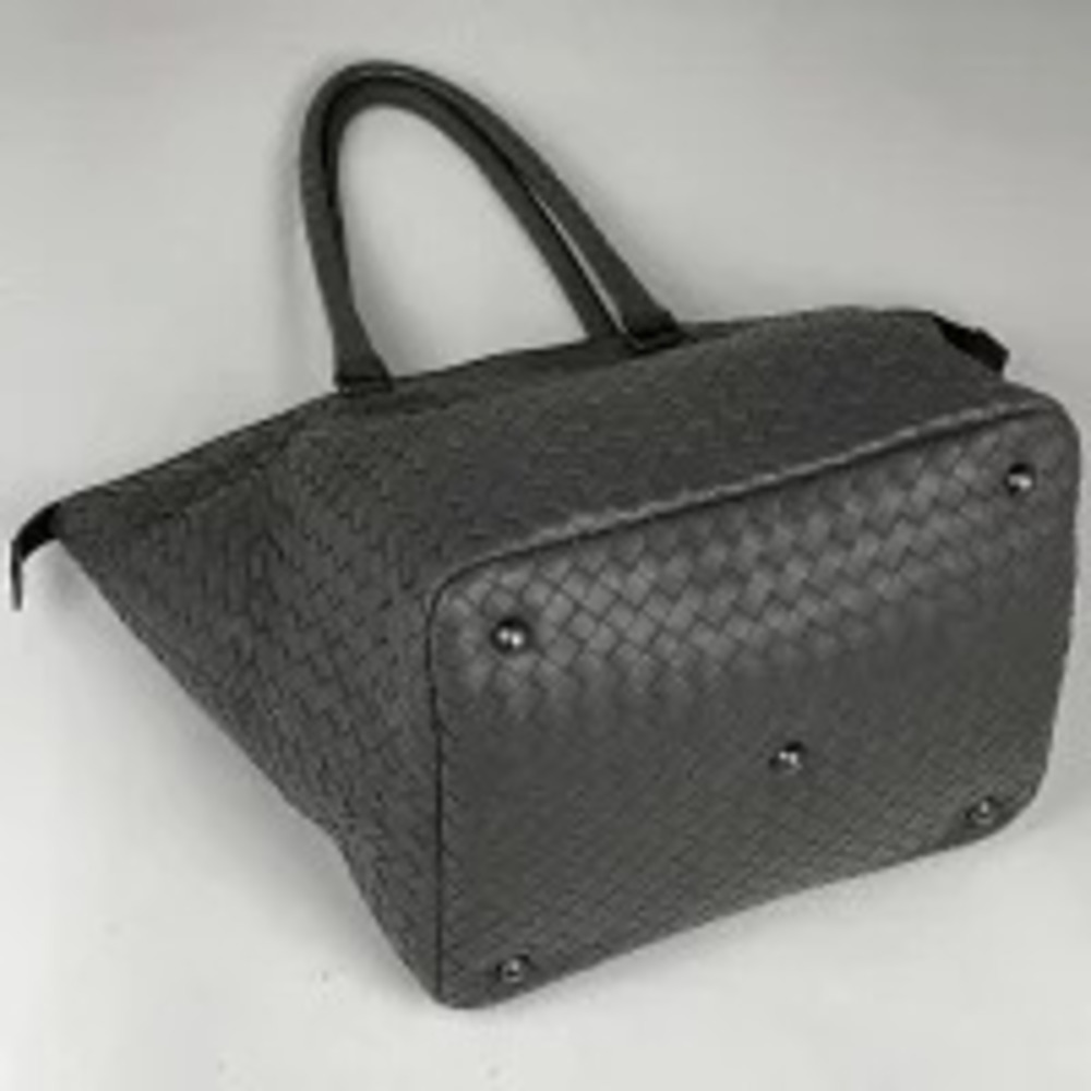 Bottega Veneta Intrecciato Tote Leather Gray Bag Shoulder Nappa Gray